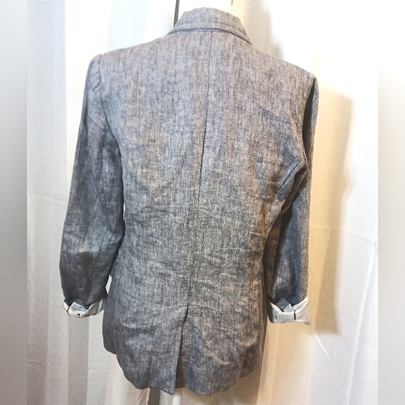 Trenery French linen gray blazer - Picture 5 of 11